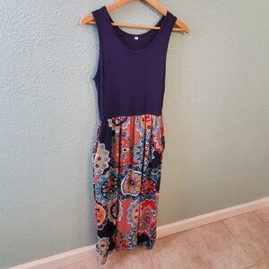 Navy Maxi dress Size M